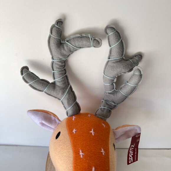 Felt Christmas Deer Head Wall Decor Orange and Gray deer head Decor - Picture 2 of 10